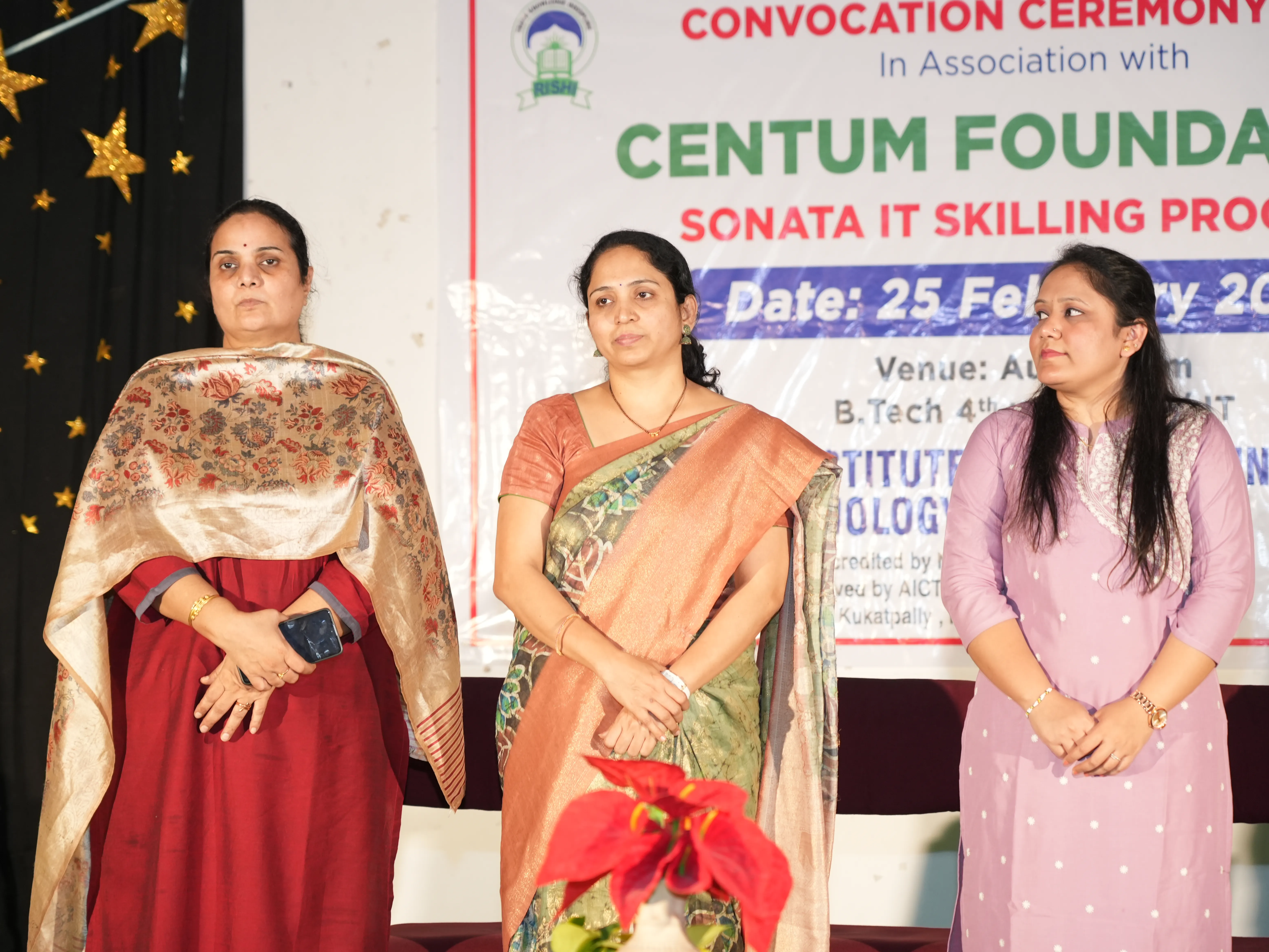 Convocation Ceremony of Sonata CSR through Centrum foundation for 4 th year students - RITW